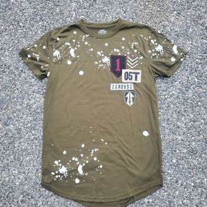 Bleecker and Mercer Green Patchwork T-shirt Size Large